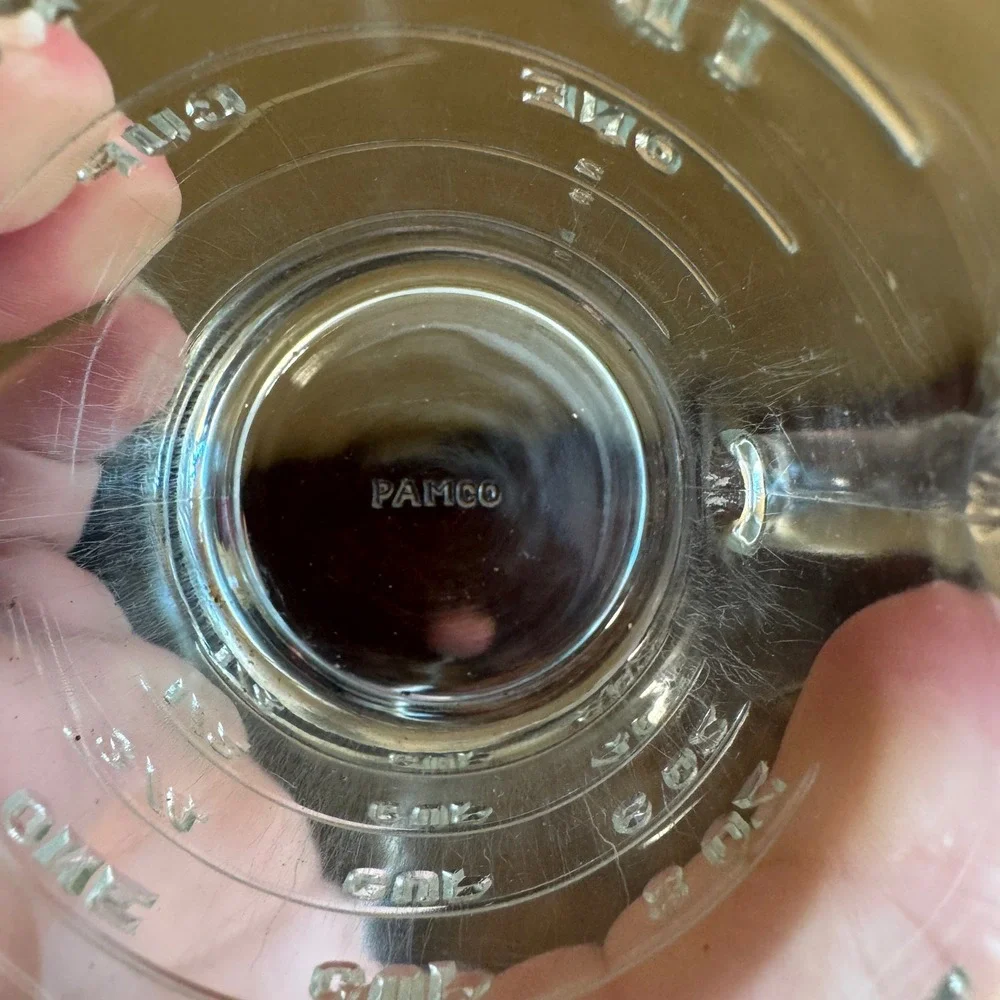 Vintage PAMCO‎ Manual Nut Chopper & Measuring Cup Glass Metal Food Chopper